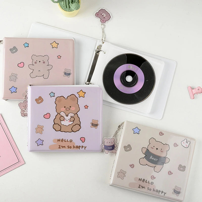 20-Capacity Cute Bear Hard CD/DVD Case Organizer | Portable