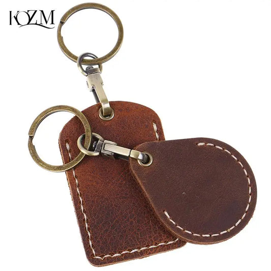 Vintage Leather Key Case – Access Card Holder & Key Fob Ring Leather Key Case Oasis Select