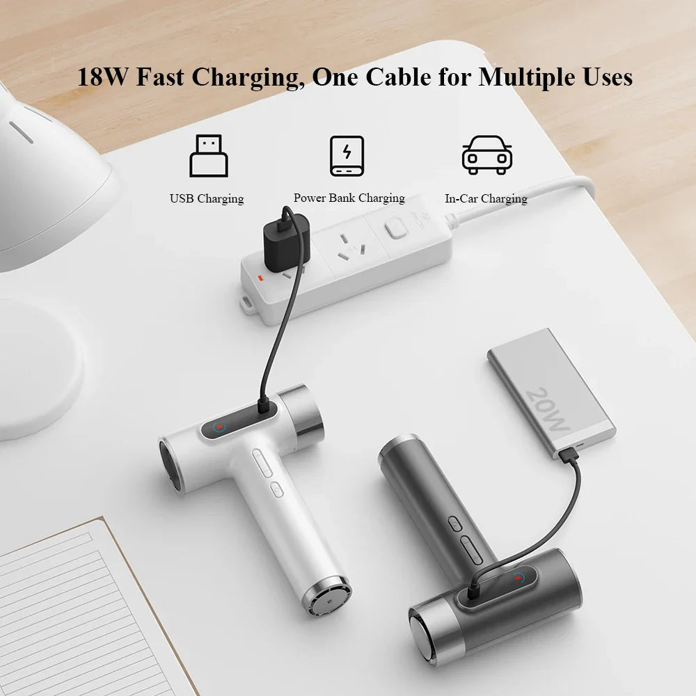 URGGU Cordless Hair Dryer 100,000RPM | 100 Speeds, USB Charge