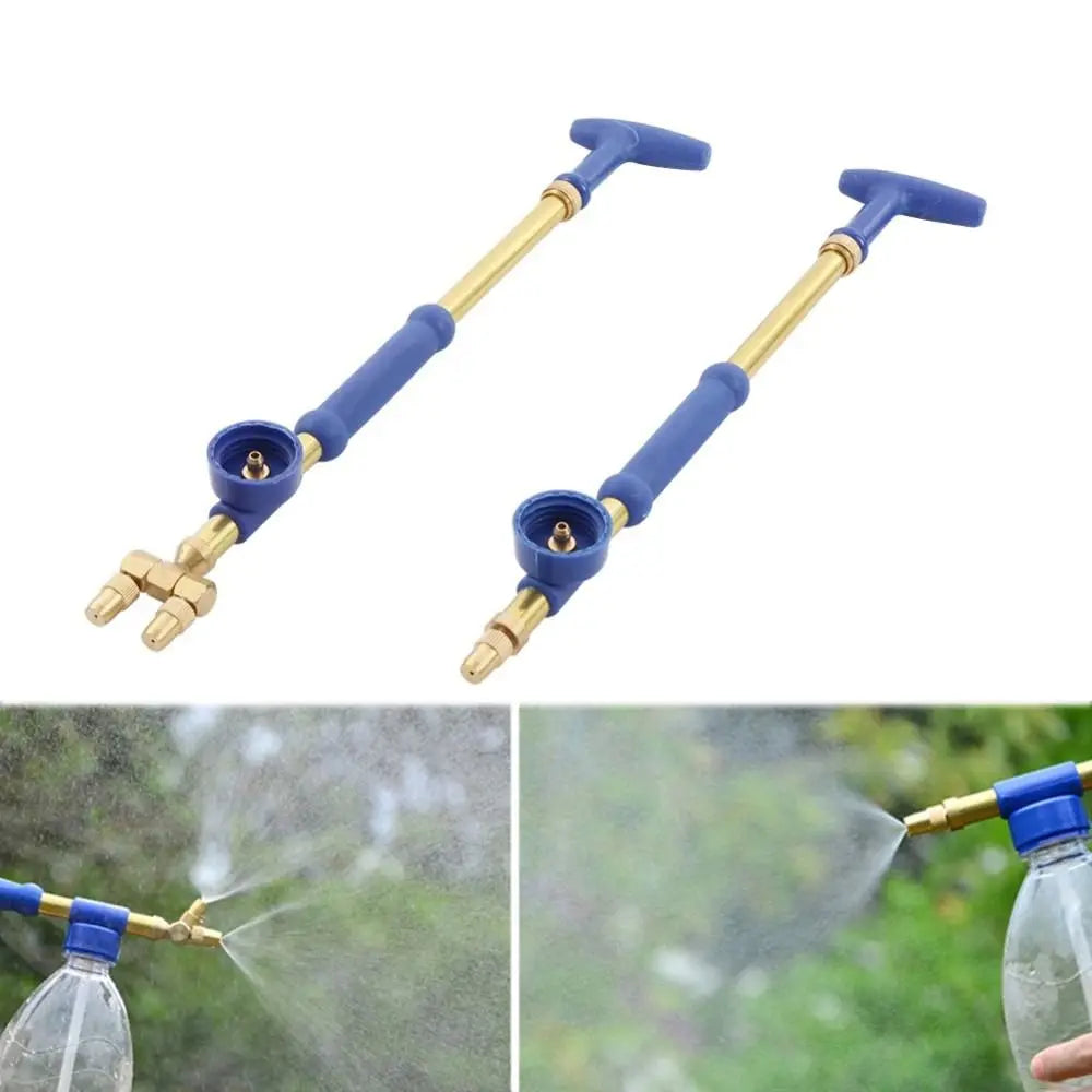 Portable Brass Atomizing Misting Nozzle Push-pull High Pressure Irrigation Sprayers Adjustable Universal Beverage Bottle Sprayer Peaceful Pleasures Health and Wellness