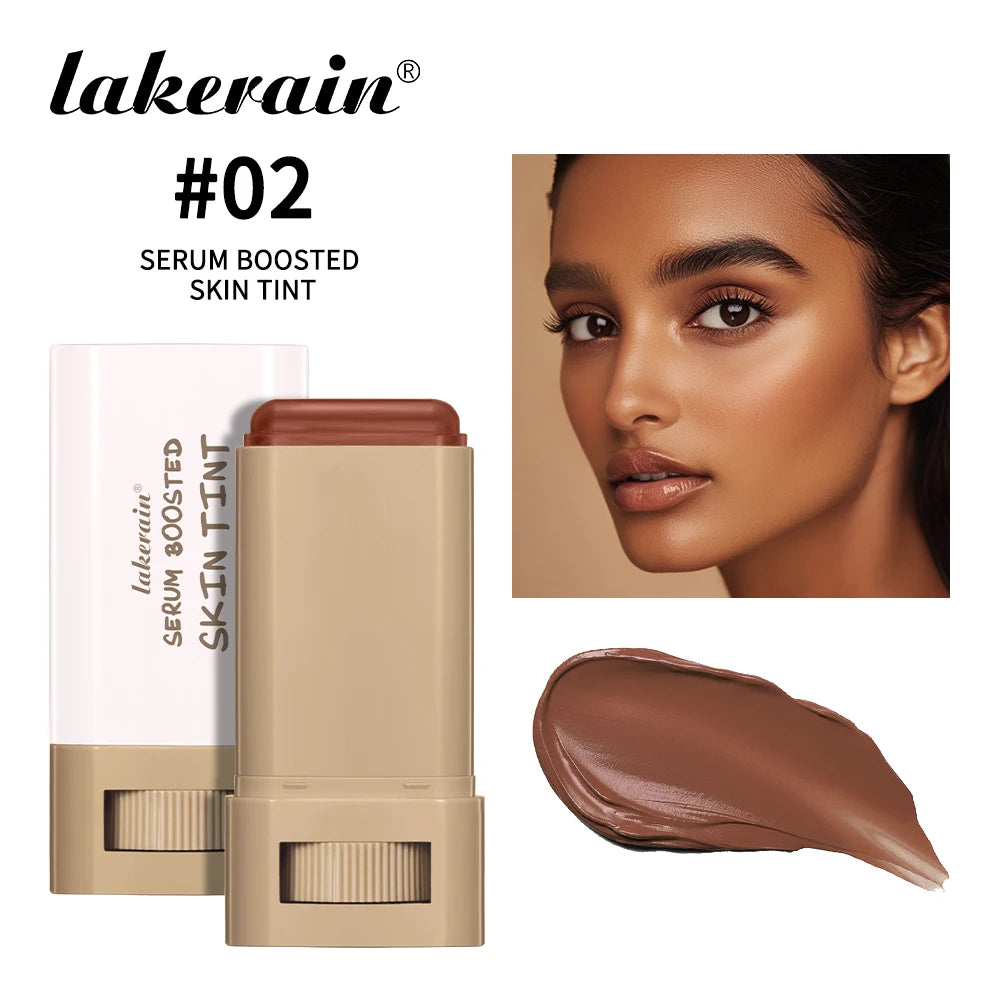 Skin Tint Stick Waterproof Nourishing Solid Tinted Serum Foundation Skin Tint Balm Face Tinted Face Contour Stick Makeup Peaceful Pleasures Health and Wellness Color 2x2pcs