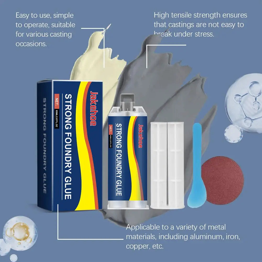 Metal Casting AB Repair Agent Waterproof Metal Sealant Strong Bond For Stainless Steel Copper Aluminum High Temp Resistant Peaceful Pleasures Health and Wellness