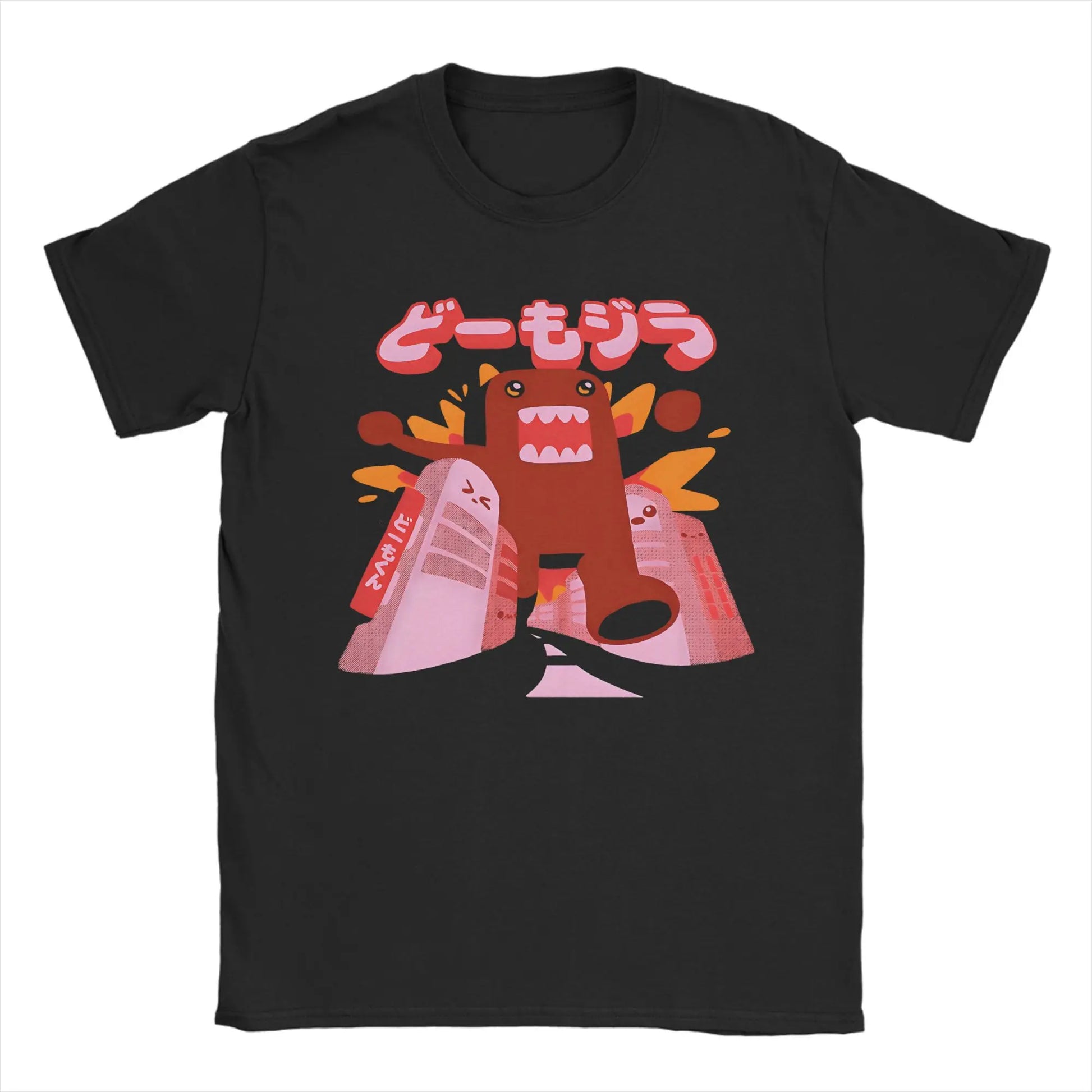 Novelty Domo Kun T-Shirt Men O Neck Pure Cotton T Shirts Short Sleeve Tees Gift Idea Clothes Peaceful Pleasures Health and Wellness 8 S
