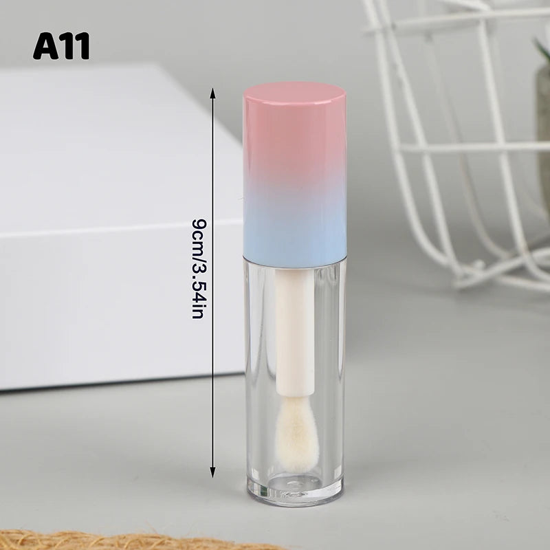 Lip Glaze Bottle With Keychain Gradient Empty Lipstick Gloss Tube Refillable Liquid Container Bottle Lipgloss Sample Bottle Peaceful Pleasures Health and Wellness A11 6ml