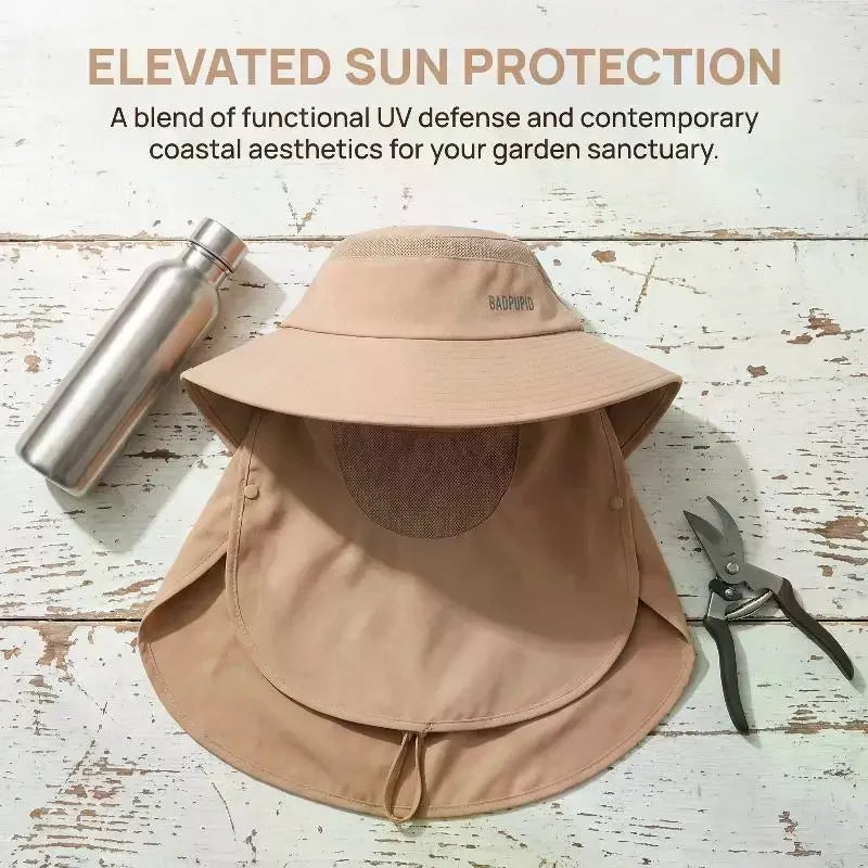 UV Wide Brim Sun Hat with Shawl Neck Cover | Unisex