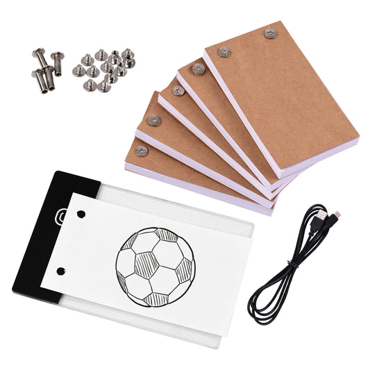 Flip Book Kit with LED Light Pad – 300 Sheets for Animation Animation Drawing Kit Peaceful Pleasures Health and Wellness