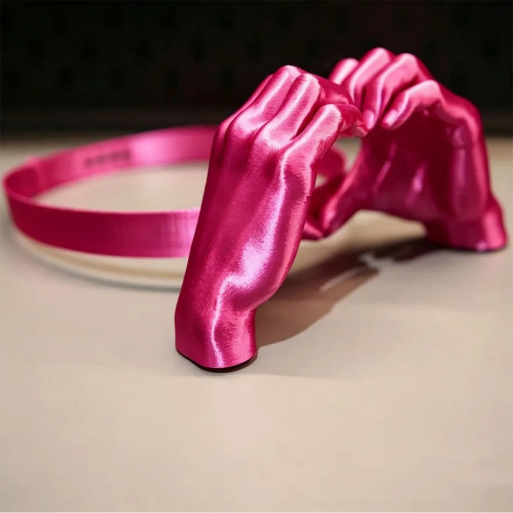 3D Printed Heart Hands Sun Visor Hat | UV Protection Beach Cap