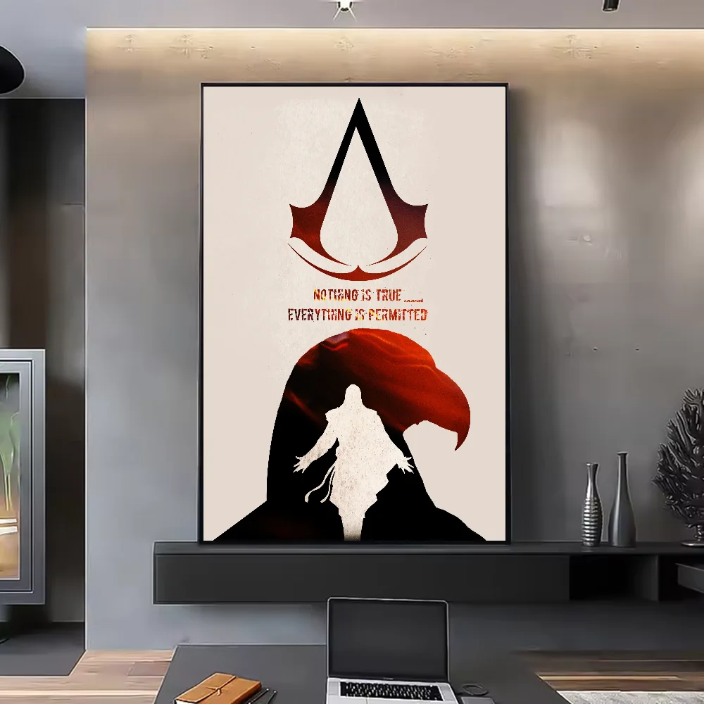 Assassin's Creed HD Poster Waterproof PVC Wall Art Decor Wall Art Poster Peaceful Pleasures Health and Wellness z4 15X20cmNoframe
