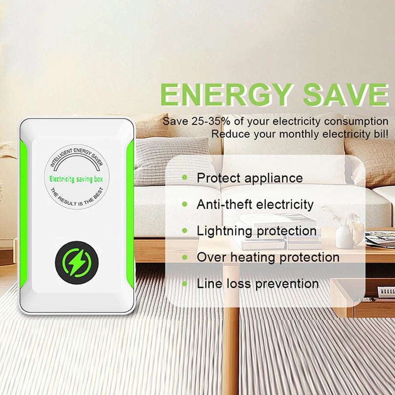 Electric Energy Saver Smart Power Saver Portable Electricity Saving Box US/EU Plug Socket Adapter For Cost Reducing Office Home Peaceful Pleasures Health and Wellness