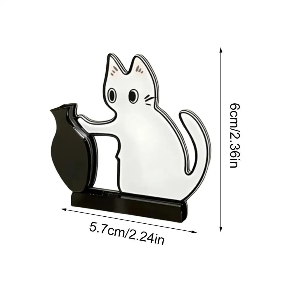 Acrylic Cat Whiskers Storage Container Cute Memorial Keepsake with Wide Opening for Fridge Wall Desk Office Bedroom Peaceful Pleasures Health and Wellness 03
