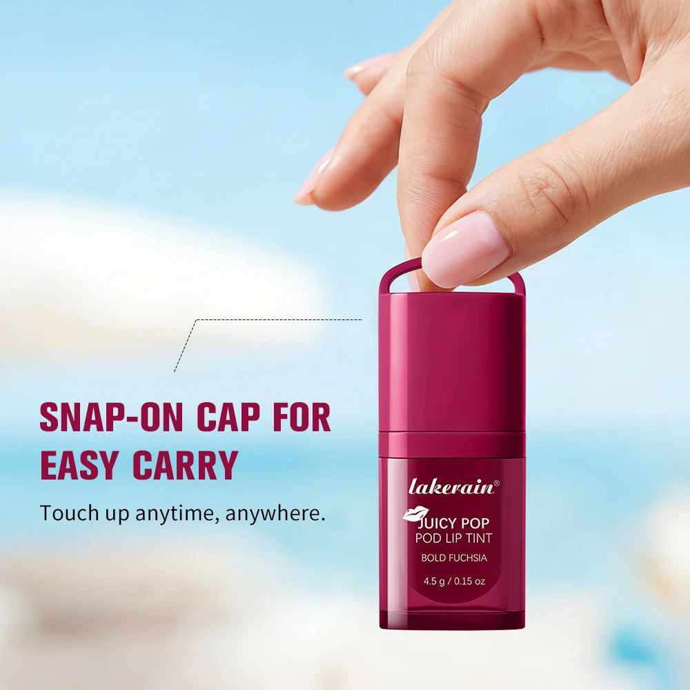 Juicy Hydrated Lip Tint Buildable Glossy Finish Ceramide Peptide Water-to-oil Formula Long-lasting Color Buckle Design Lip Tint Peaceful Pleasures Health and Wellness