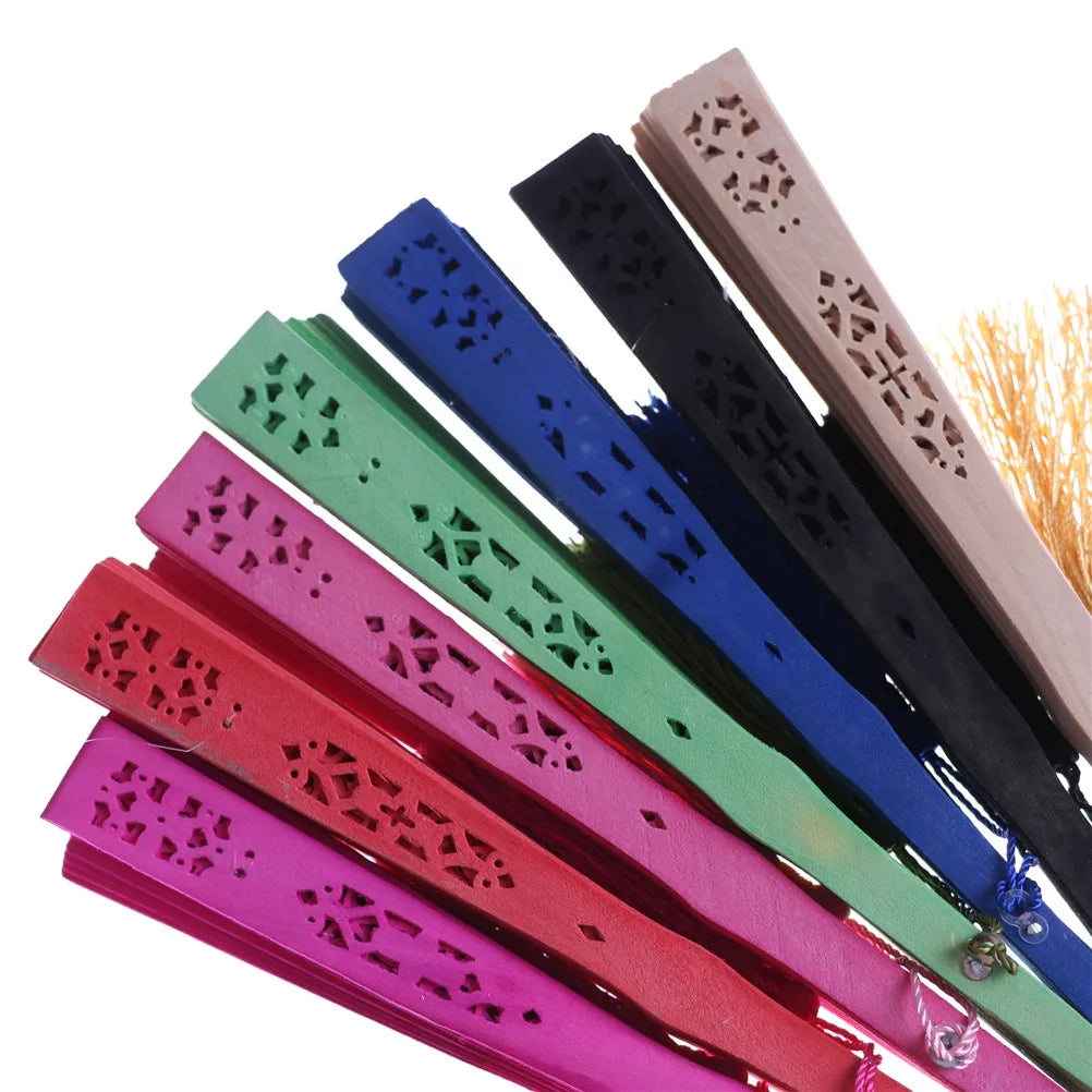 Chinese Bamboo Folding Hand Fan – Wood Pocket Fan for Wedding