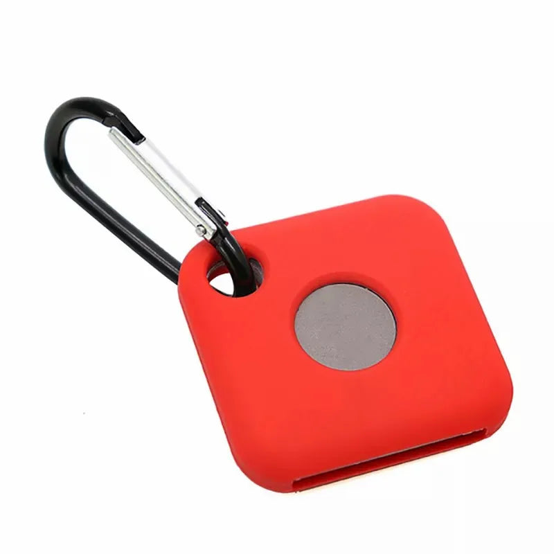 Portable Anti-Drop Protective Cover Silicone Protective Cover For Tile Mate Pro Bluetooth-compatible Smart Tracker Accessories Peaceful Pleasures Health and Wellness Red