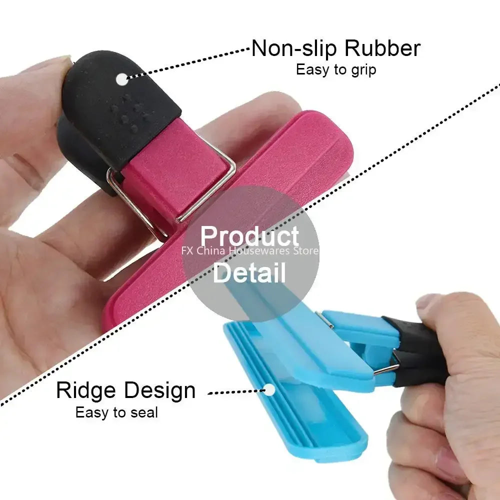Large Chip Bag Clips Set - Plastic Assorted Sizes Food Sealing Clips - Tight Grip for Coffee, Bread,Snack Bags Kitchen Organizer Peaceful Pleasures Health and Wellness