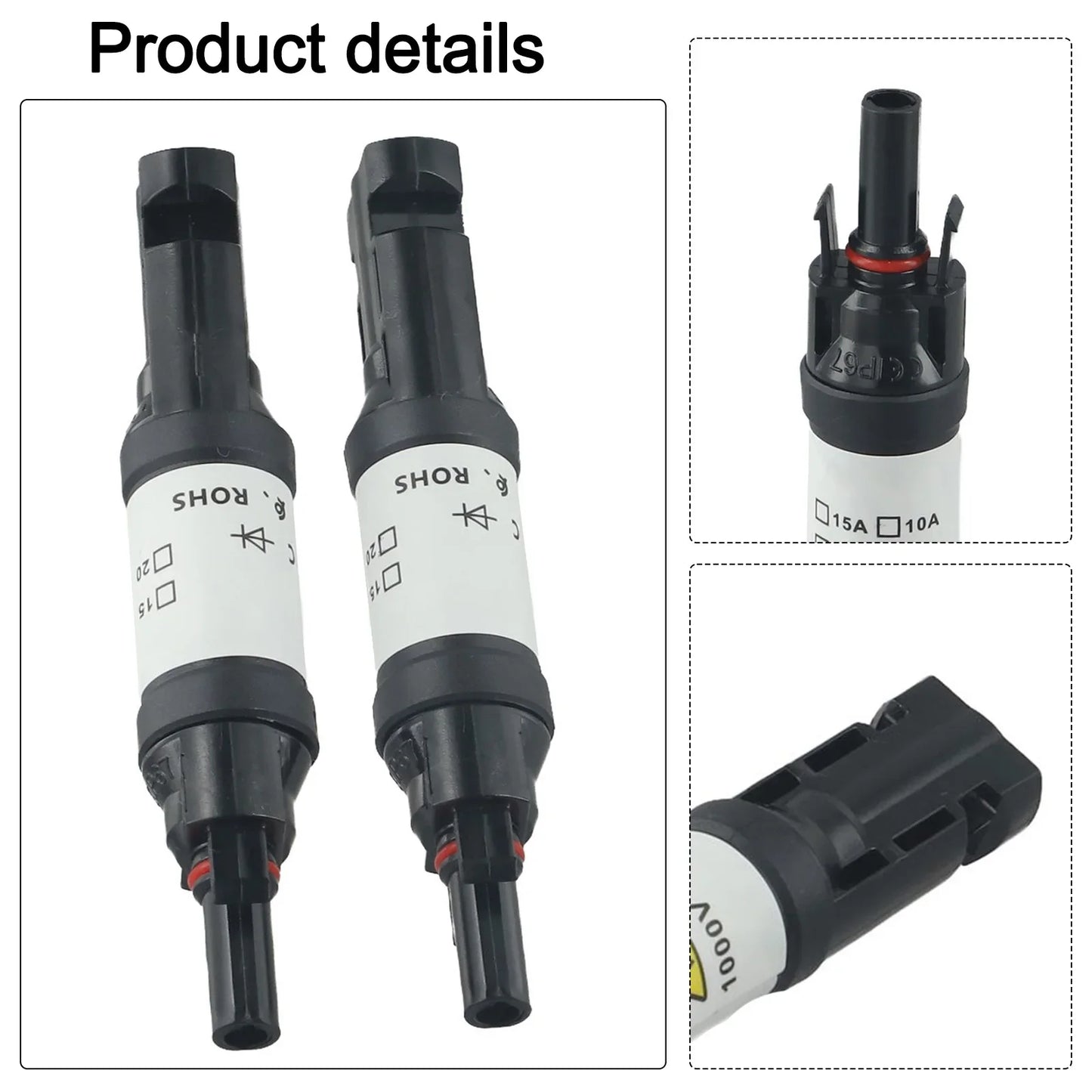 IP67 Solar Anti-Reverse Diode Connector 30A | PV Weatherproof