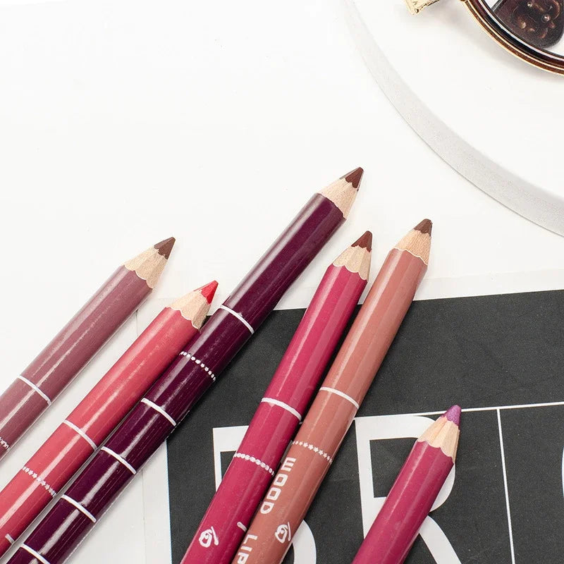 28-Color Waterproof Matte Lip Liner Pencil – Long-Lasting