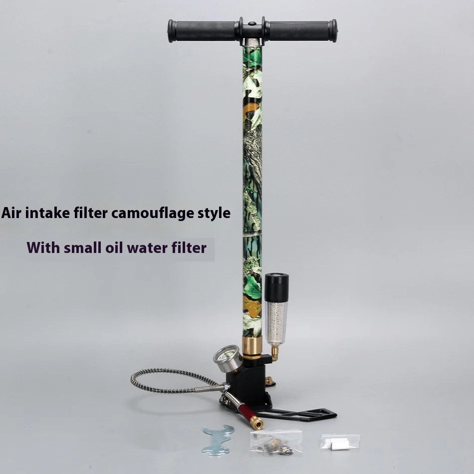 300bar 30mpa 4500psi 3 Stage Hand Operated PCP Pump For Pcp Rifles Air Paintball High Pressure Compressor Car Bicycle Hunting Peaceful Pleasures Health and Wellness Camo 1 CN
