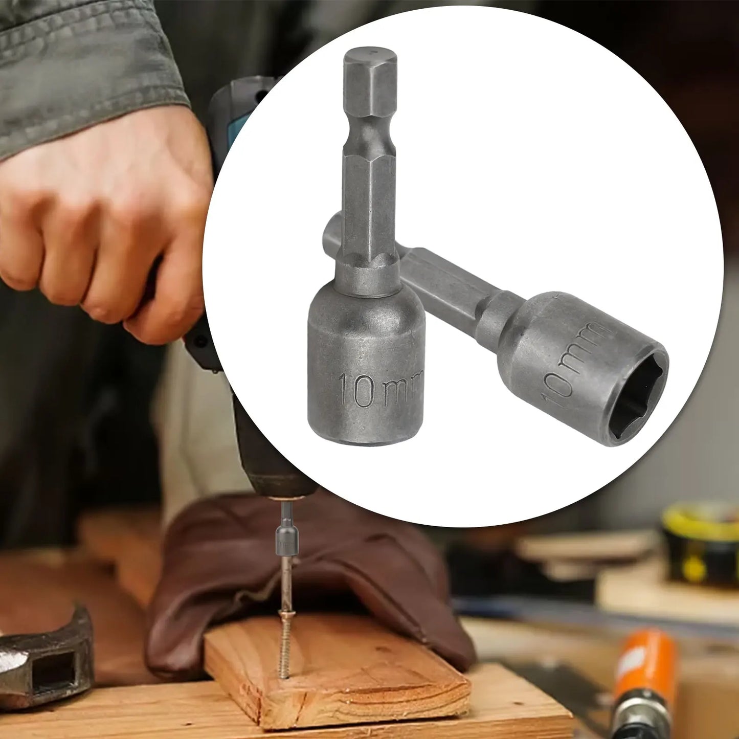 10 Magnetic Nut Driver Socket Impact Screwdriver 1 Hex Electric Drill