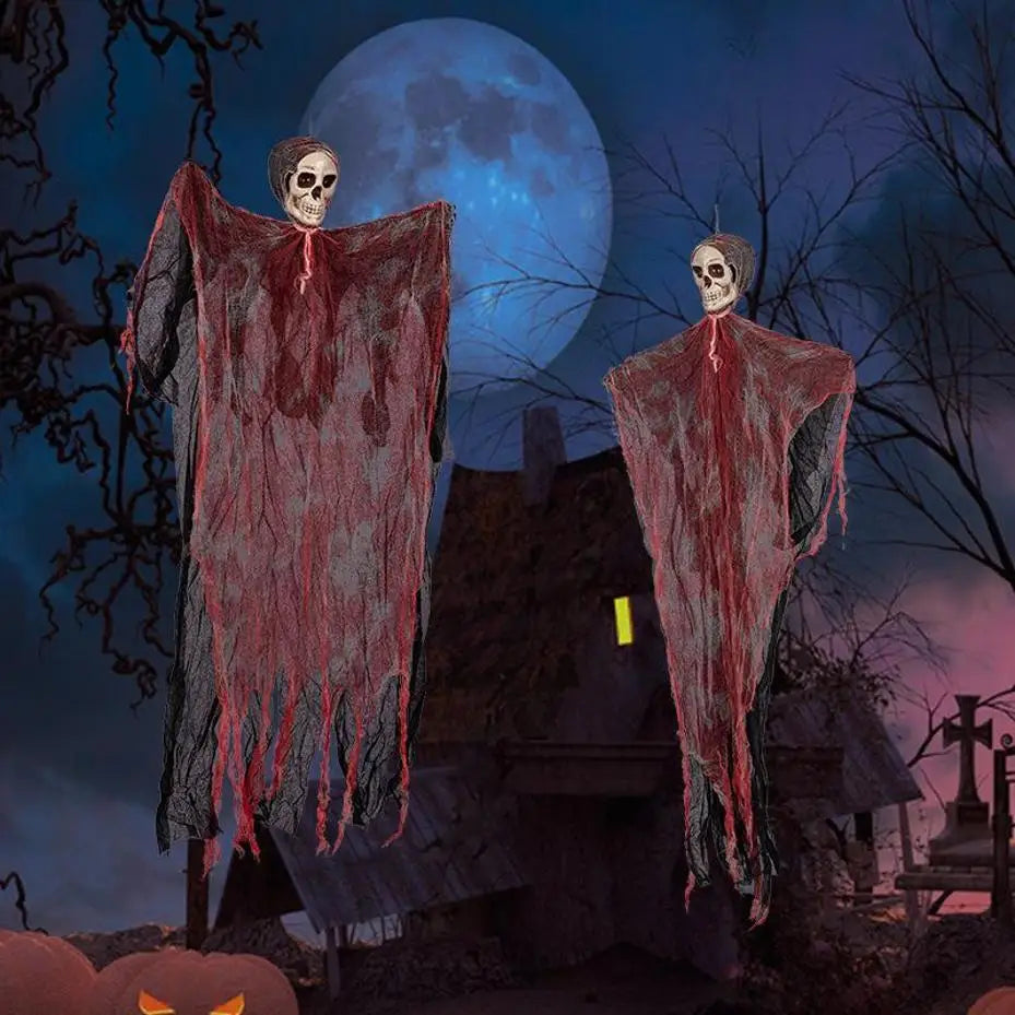 Halloween Horror Skull Ghost Hanging Pendant Spooky Outdoor Courtyard