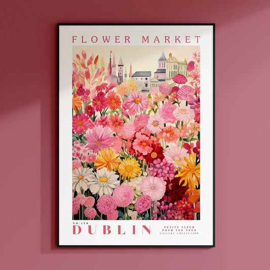 Dublin Flower Market Canvas Poster | Botanical Wall Art Print Canvas Wall Art Peaceful Pleasures Health and Wellness WS644-6 40x50cm Unframed