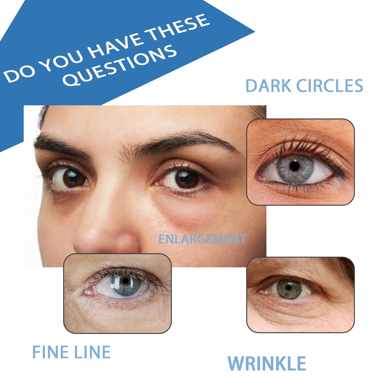 Moisturizing Eye Serum Reduce Eye Bags Remove Dark Circles Anti Puffiness Lightening Improve Fine Lines Lift Firming Eye Essence Peaceful Pleasures Health and Wellness