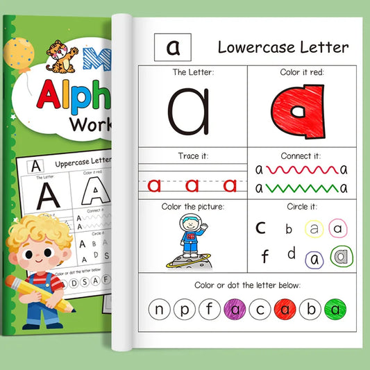 Letters A-z Alphabet Phonics Practice Workbook Preschool Learning Peaceful Pleasures Health and Wellness
