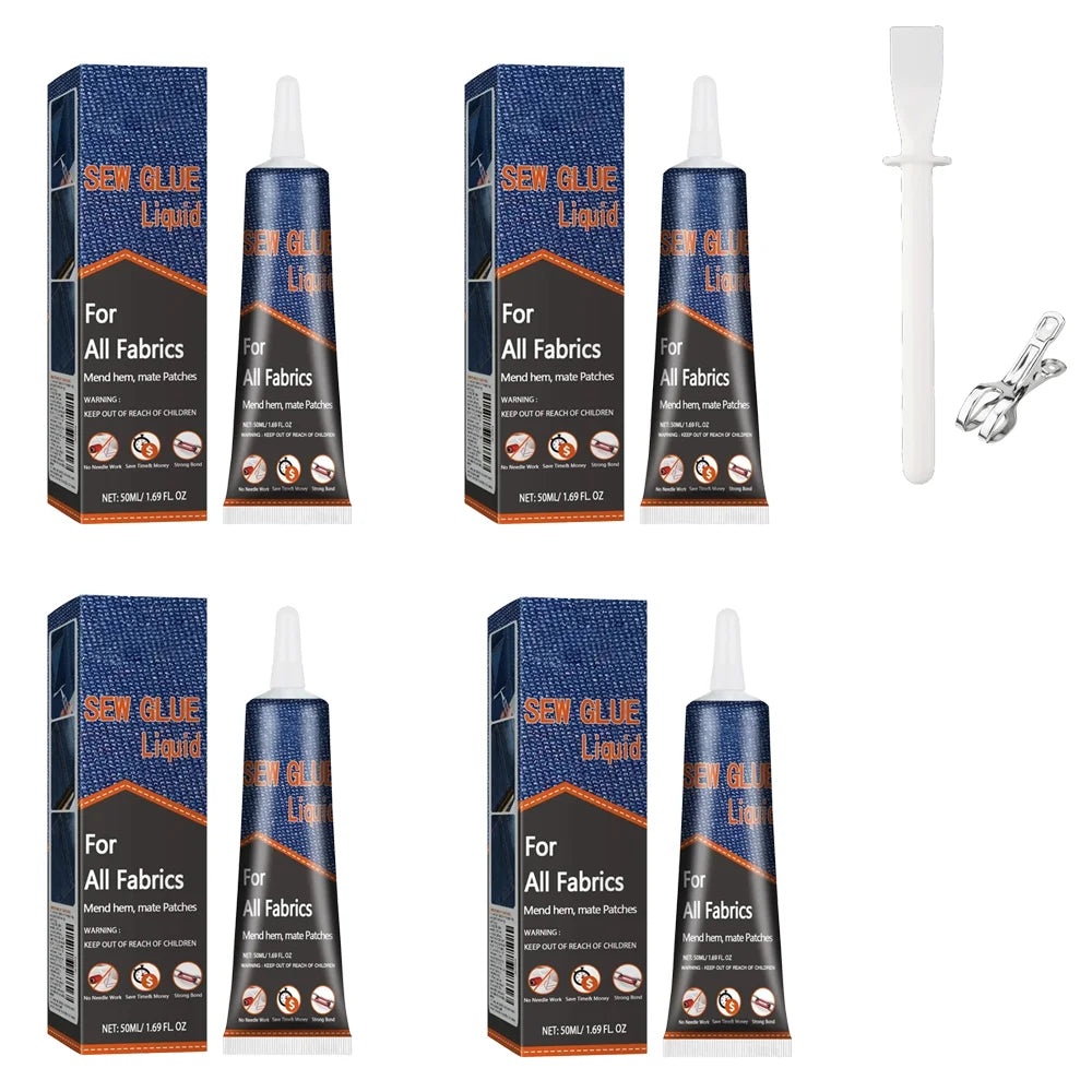 50ml Fabric Sewing Glue Kit – Fast-Drying Clothes & Leather Fix