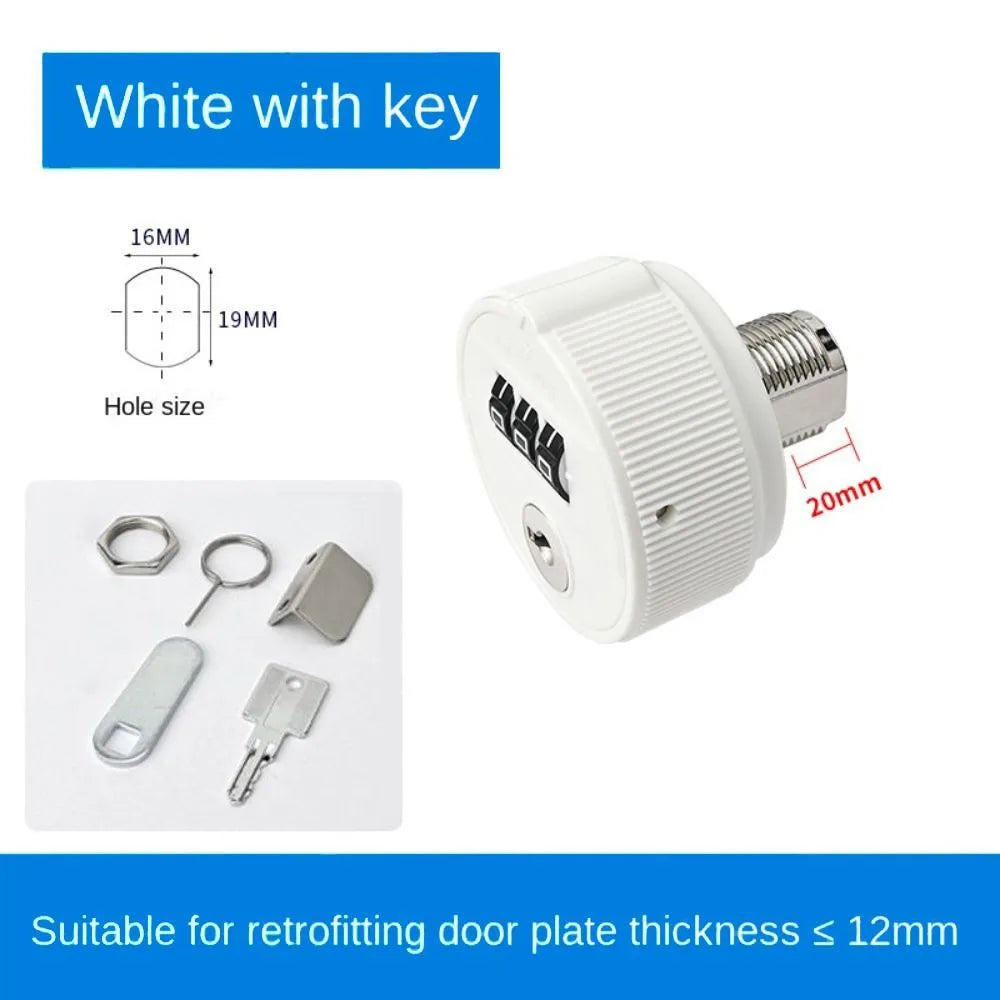 Zinc Alloy 3-Digit Combination Lock with Key | Cabinet & Drawer