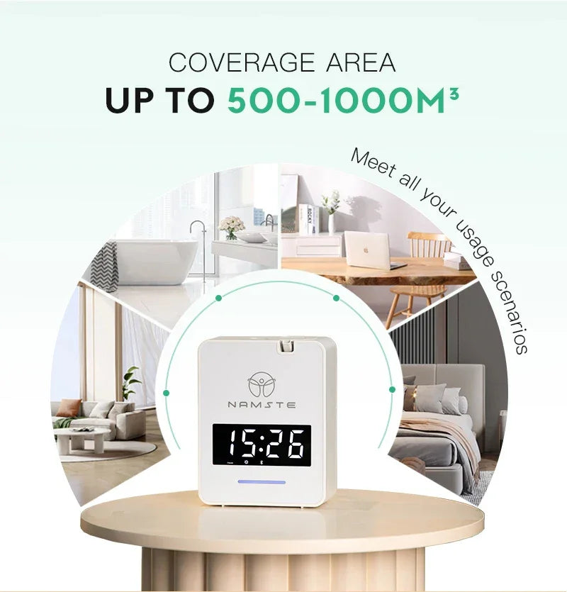 NAMSTE Smart Aroma Diffuser | 500m³ Bluetooth Peaceful Pleasures Health and Wellness