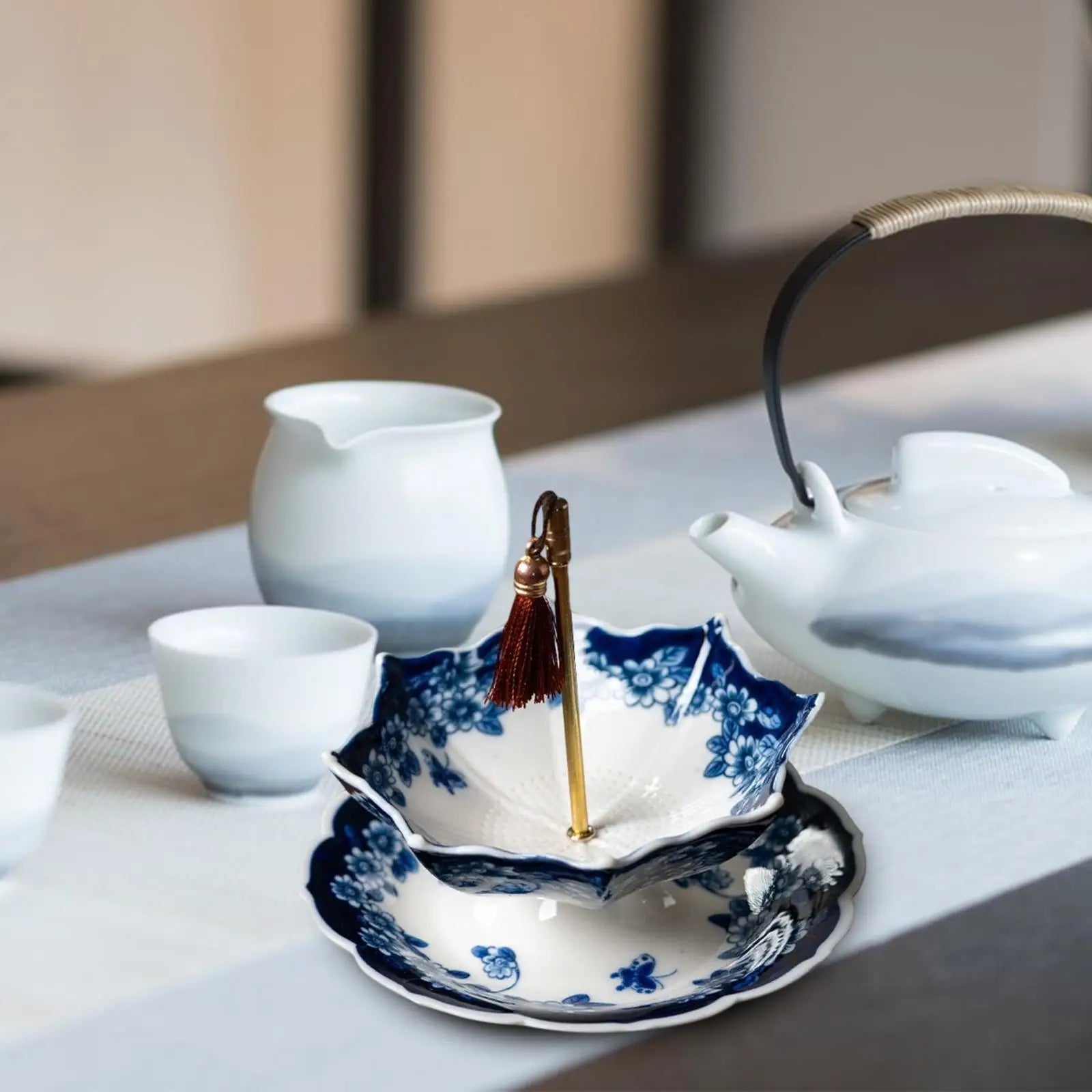 Rain Umbrella Tea Leakage Kung Fu Tea Accessories Ceramic Filters Tea Partitions Desktop Ornaments Fashion Tea Table Decorations Peaceful Pleasures Health and Wellness
