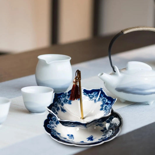 Rain Umbrella Tea Leakage Kung Fu Tea Accessories Ceramic Filters Tea Partitions Desktop Ornaments Fashion Tea Table Decorations Peaceful Pleasures Health and Wellness