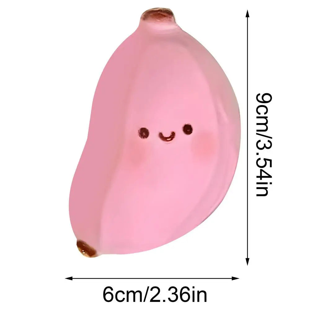 Soft Banana Squeeze Fidget Sensory Toy for Kids & Adults Squeeze Fidget Toy Peaceful Pleasures Health and Wellness Pink