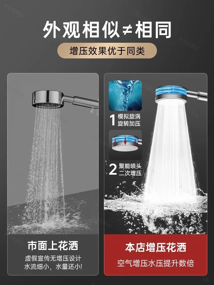 High Pressure Handheld Rainfall Shower Head – Water Saving