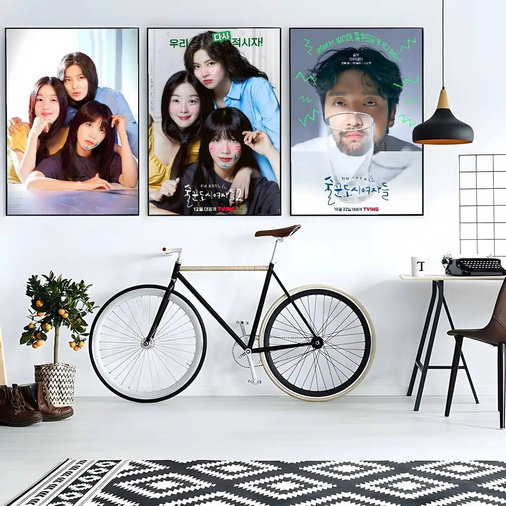 Hot Kdrama W-Work Later Drink Now 2 Poster HD art poster for home living room bar office decoration sticky waterproof Peaceful Pleasures Health and Wellness