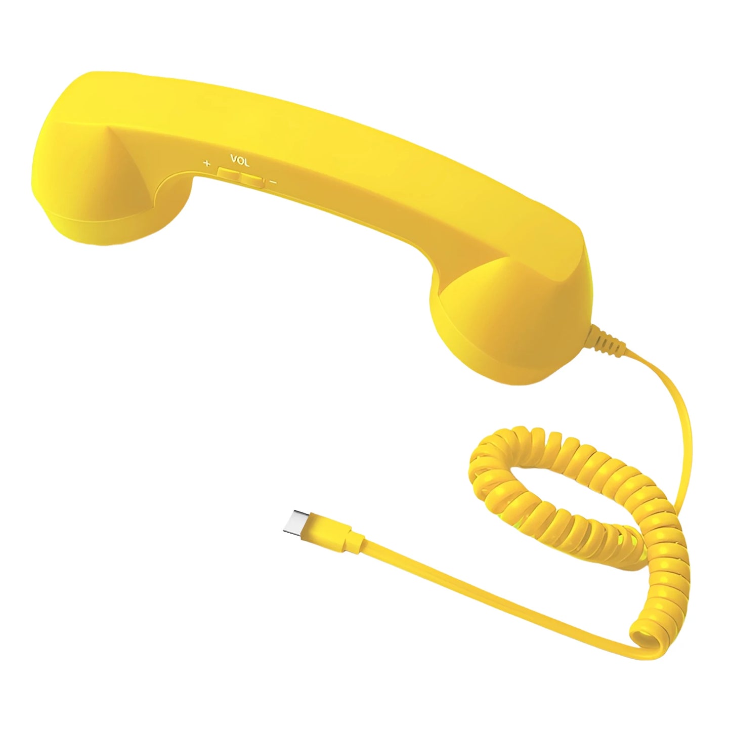 Telephone Wired Handsets with Volume Control & Mic Wired Landline Handle Receiver for Cell Mobile Video Conferences Calls Peaceful Pleasures Health and Wellness Yellow