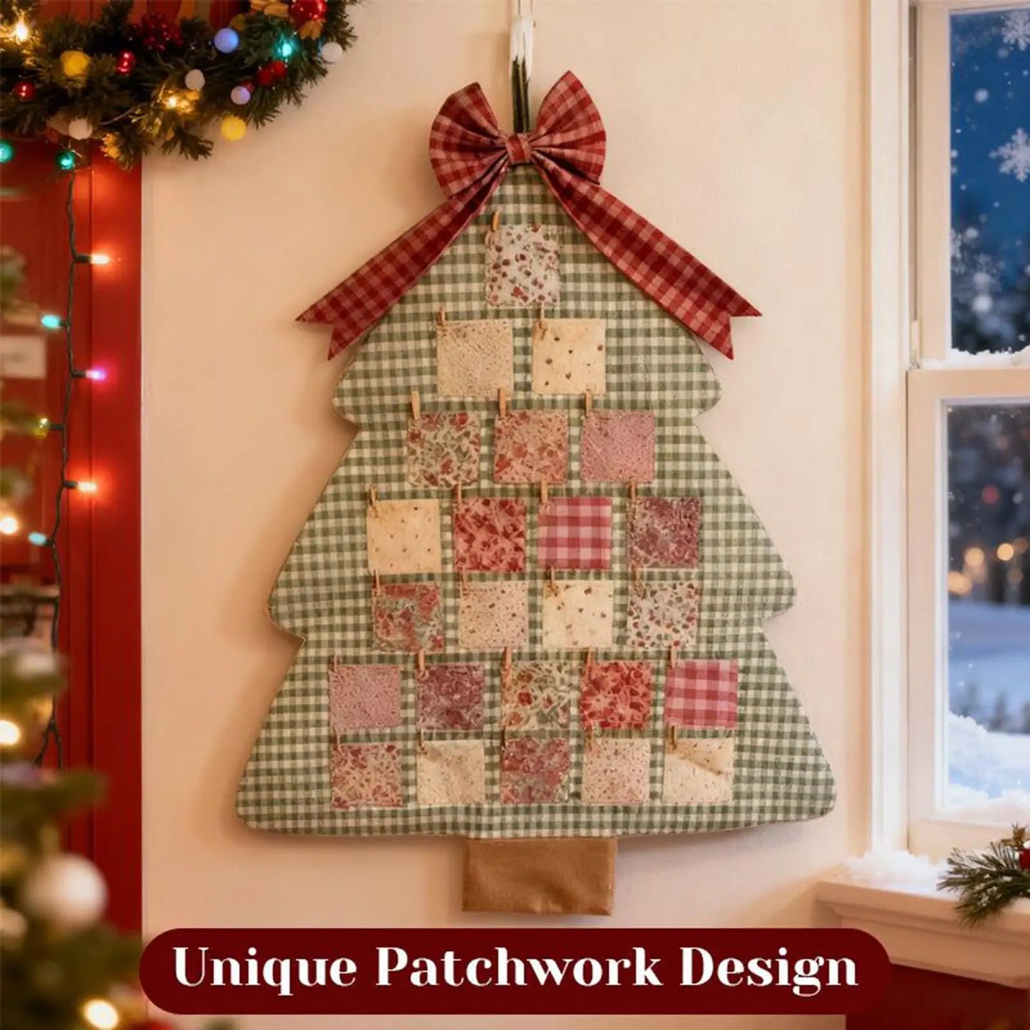 2025 Fabric Christmas Countdown Calendar | 24 Pocket Advent Tree
