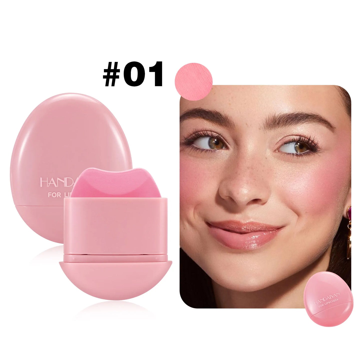 HANDAIYAN 2-in-1 Cream Blush Stick – Lip & Cheek Waterproof