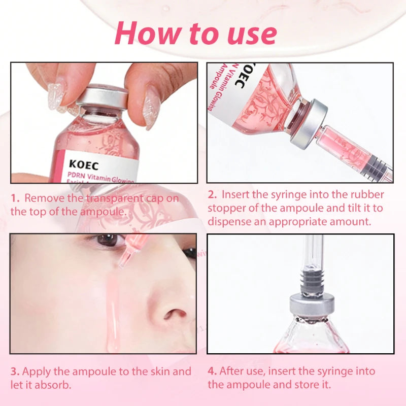 Koec Salmon Dna Silk Facial Ampoule Face Serum 30ml Deeply Hydrating Collagen Nourishing Skin Care Ampoule For Daily Facial Care Peaceful Pleasures Health and Wellness