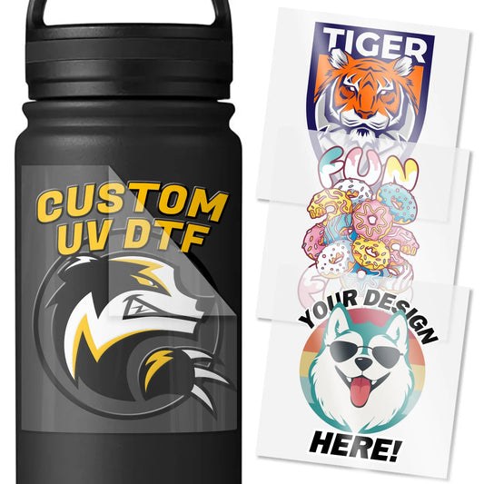 Custom UV DTF Transfer Stickers | 3D Logo & Image Decals Custom DTF Stickers Peaceful Pleasures Health and Wellness 15cm 10pcs