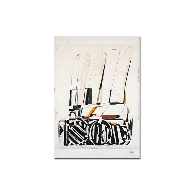 Exquisite Little Sky Abstract Art Geometric Figures Canvas Painting Nordic Art Canvas Posters and Prints Art Pictures Home Decor Peaceful Pleasures Health and Wellness C4490-7 50x70cm