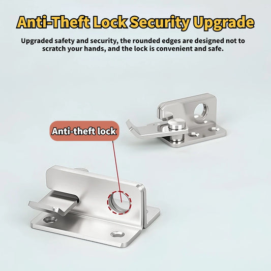 1pc Flip Latch Gate Latches Slide Bolt Latch Safety Door Lock Catch For BarnCabinet Pet Cage Garden Bathroom Garage Window Slid Peaceful Pleasures Health and Wellness