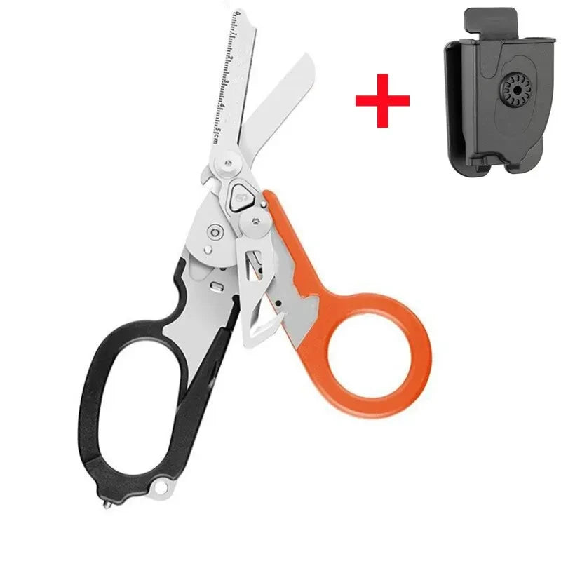 Multifunction Tactical Folding Scissors | 6-in-1 Survival Multi-Tool