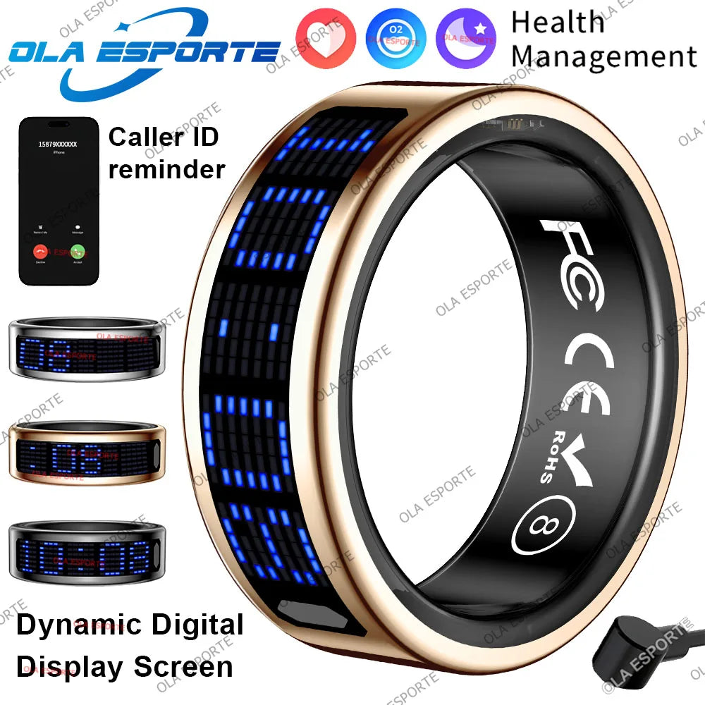 Smart Ring LED | Heart Rate, SpO2, Sleep & Steps Tracker
