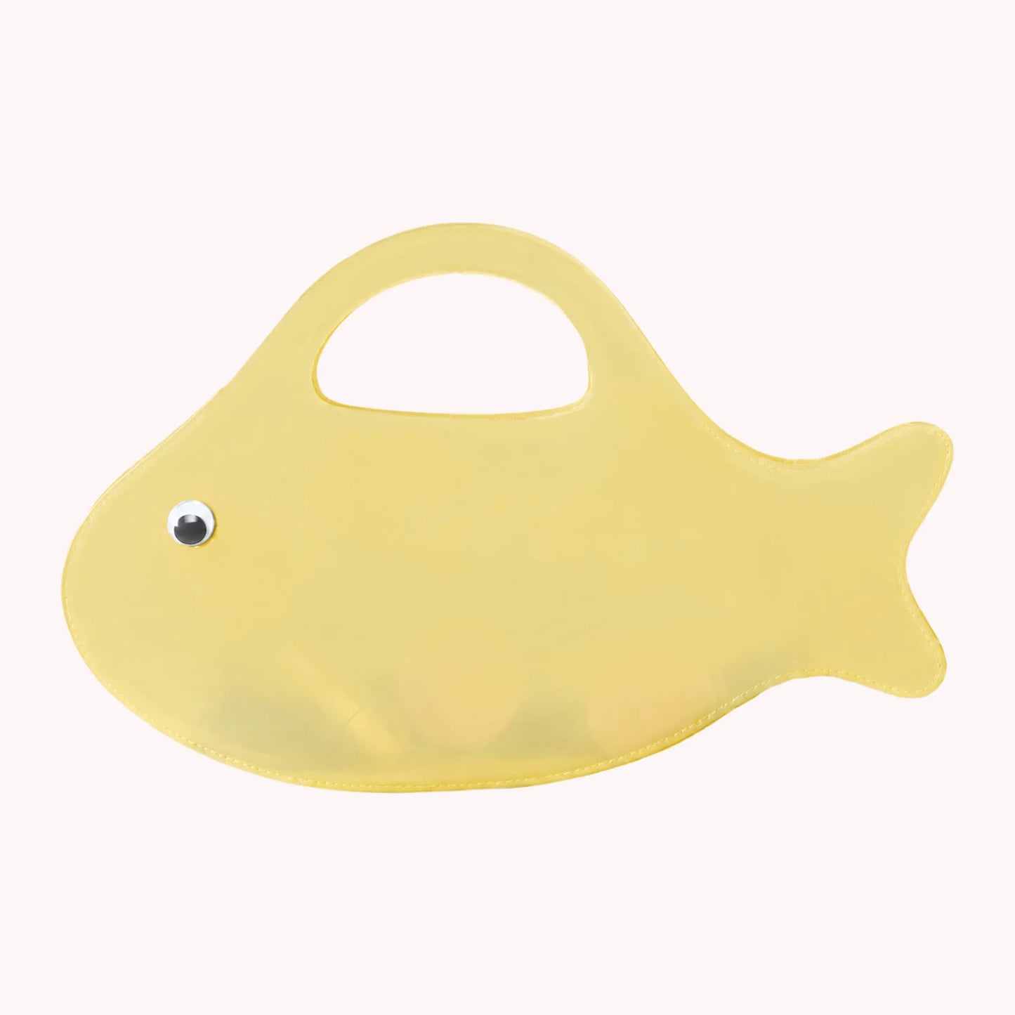 Funny Fish-Shape Clutch Purse Large Capacity Cute Solid Color Tote Handbag Transparent Lightweight Commute Clear Jelly Pack Peaceful Pleasures Health and Wellness