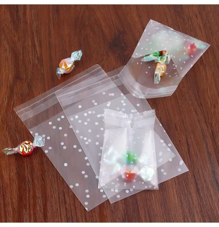 100pcs Christmas Self-Adhesive Candy Treat Bags – Party Packaging Party Favor Bags Peaceful Pleasures Health and Wellness