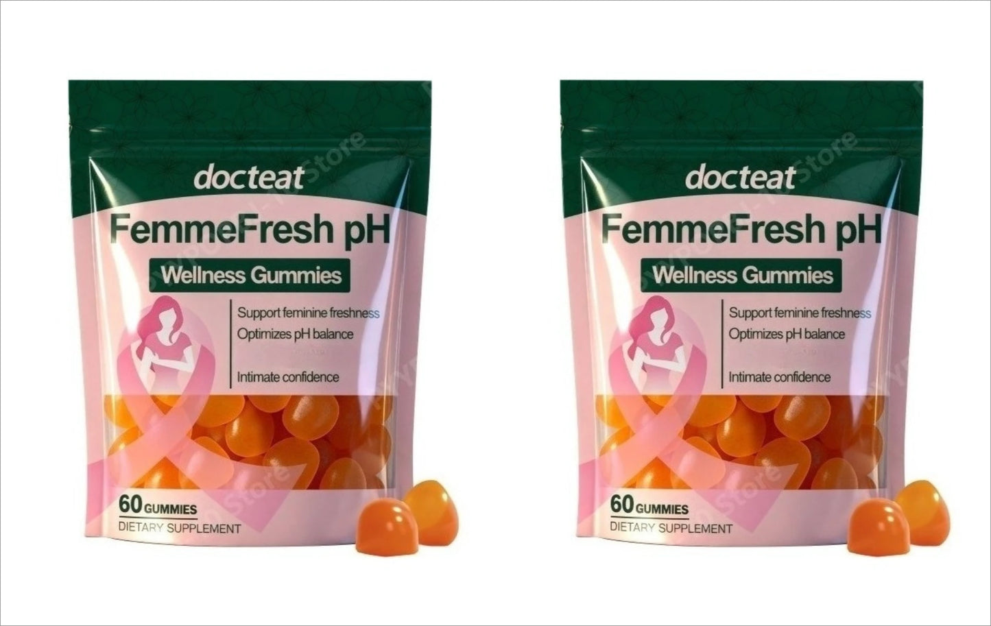 Women's Vitality Support Gentle Daily Care Gummies Soft Chews Dietary Supplement for Energy and Immune Balance 60 Count Peaceful Pleasures Health and Wellness 2bags 120capsules