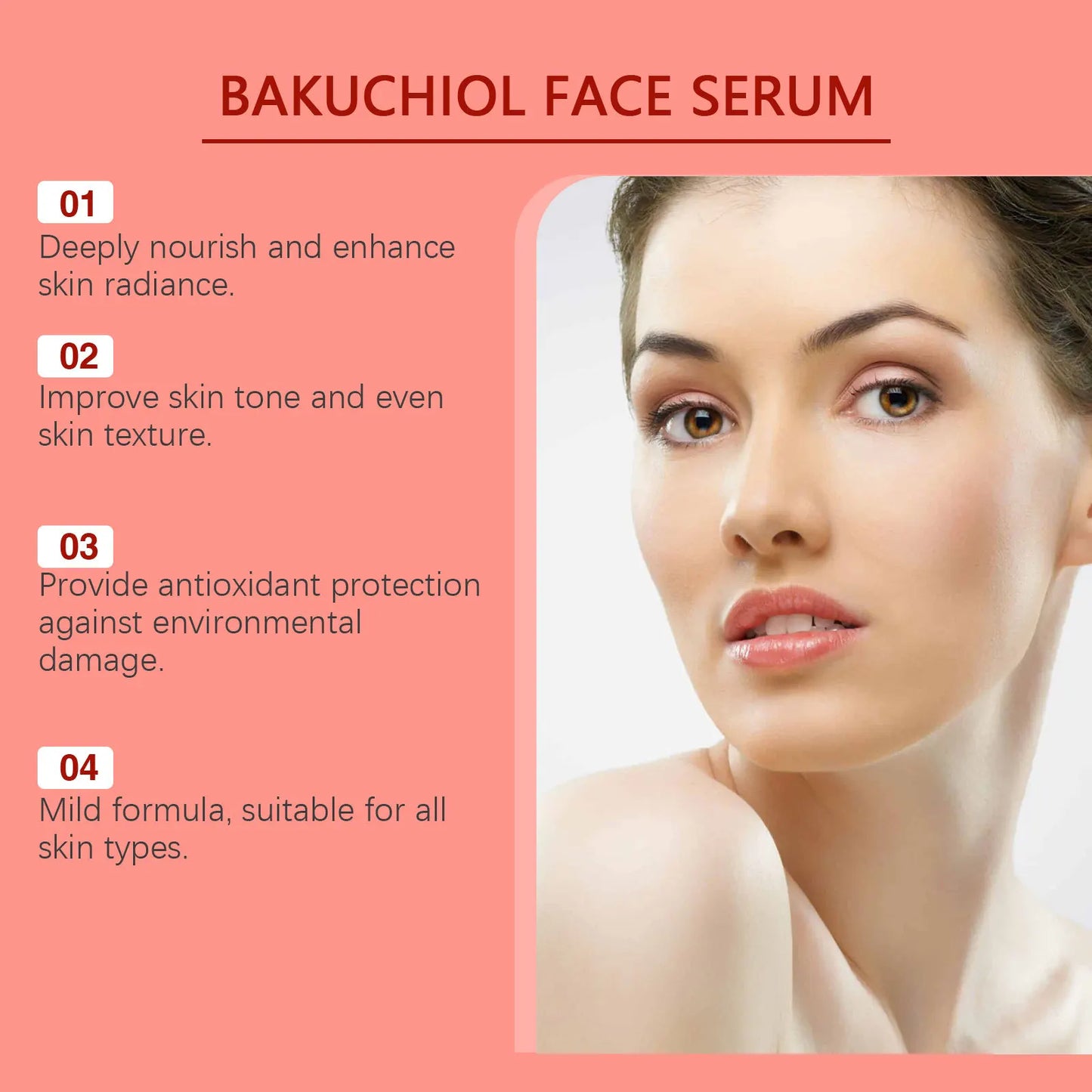 Bakuchiol Face Serum Anti Aging Lifting Firming Remove Fine Lines Skin Rejuvenation Brightening Hydrating Retinol Face Essence Peaceful Pleasures Health and Wellness