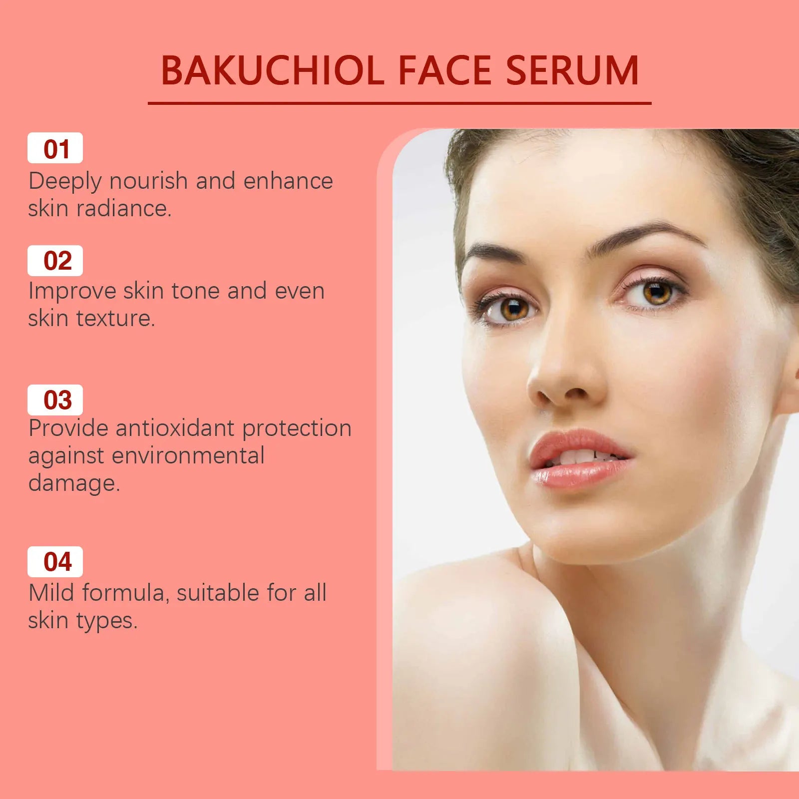Bakuchiol Face Serum Anti Aging Lifting Firming Remove Fine Lines Skin Rejuvenation Brightening Hydrating Retinol Face Essence Peaceful Pleasures Health and Wellness