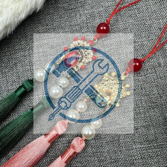Antique Hanfu Tassel Pendant | Ethnic Cheongsam Décor 25cm Decorative Tassel Pendant Peaceful Pleasures Health and Wellness