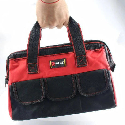 13in Heavy-Duty Tool Bag Waterproof Molded Base Multi-Pocket Wide-Mouth Organizer Large Capacity Storage Backpack Porta Tools Peaceful Pleasures Health and Wellness bag